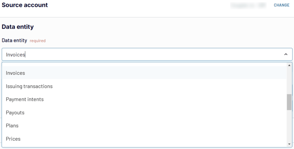 10. Data entity dropdown list