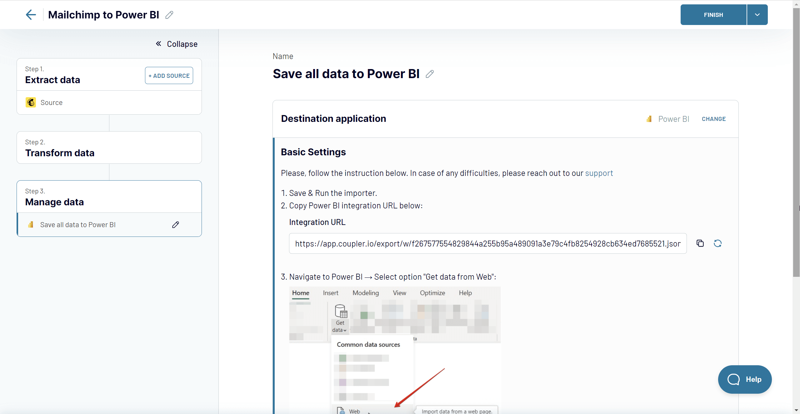 3. paso3 gestionar datos mailchimp power bi