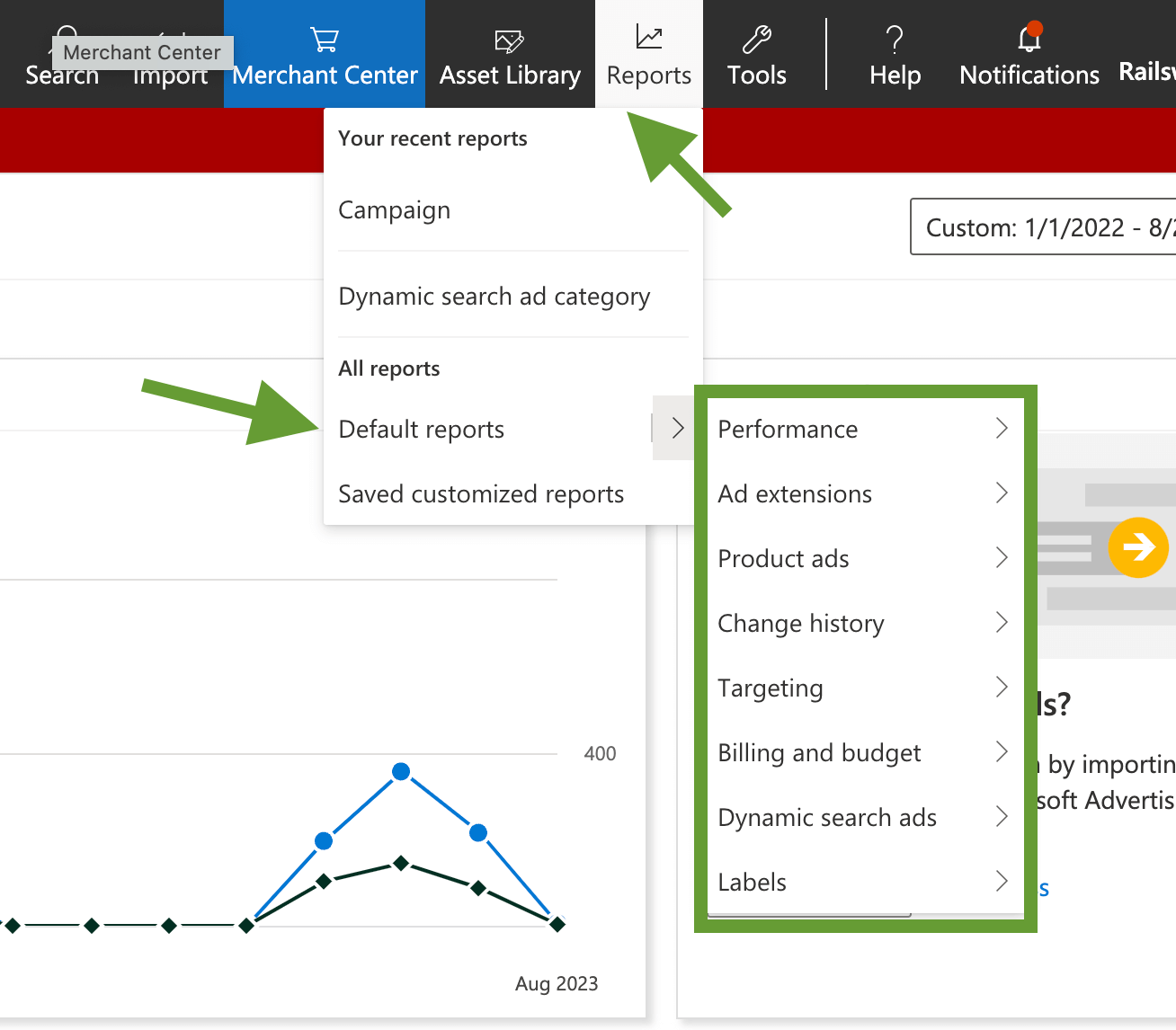 Datos de Bing Ads en Google Sheets