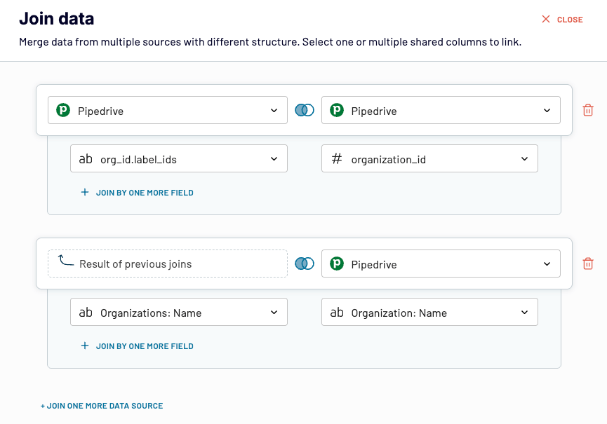 5 pipedrive data backup configure data blending for pipedrive entities in coupler