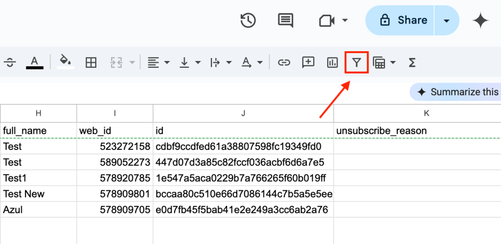 5.1 mailchimp unsubscribed contacts example