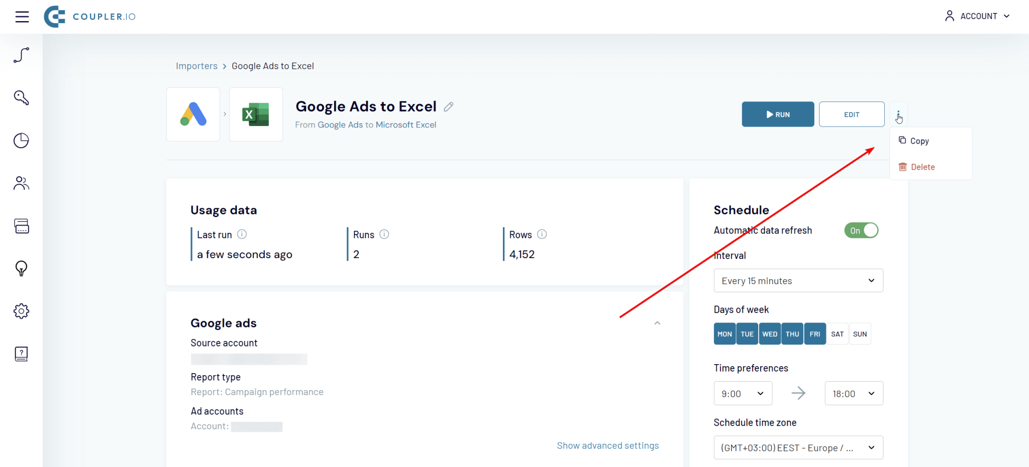 6 copiar google ads a excel importador