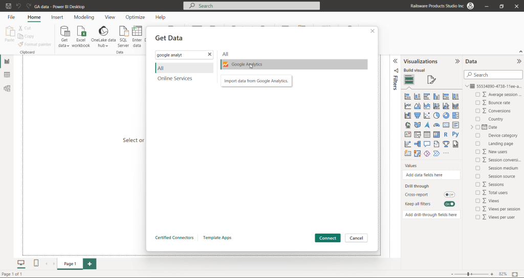 7.1 power bi google analytics