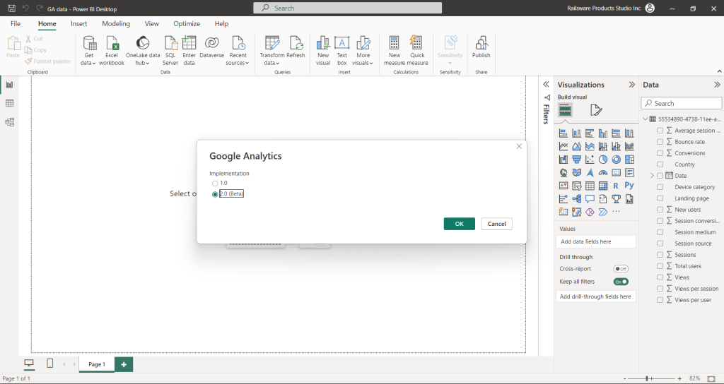 7.2 power bi google analytics 2.0