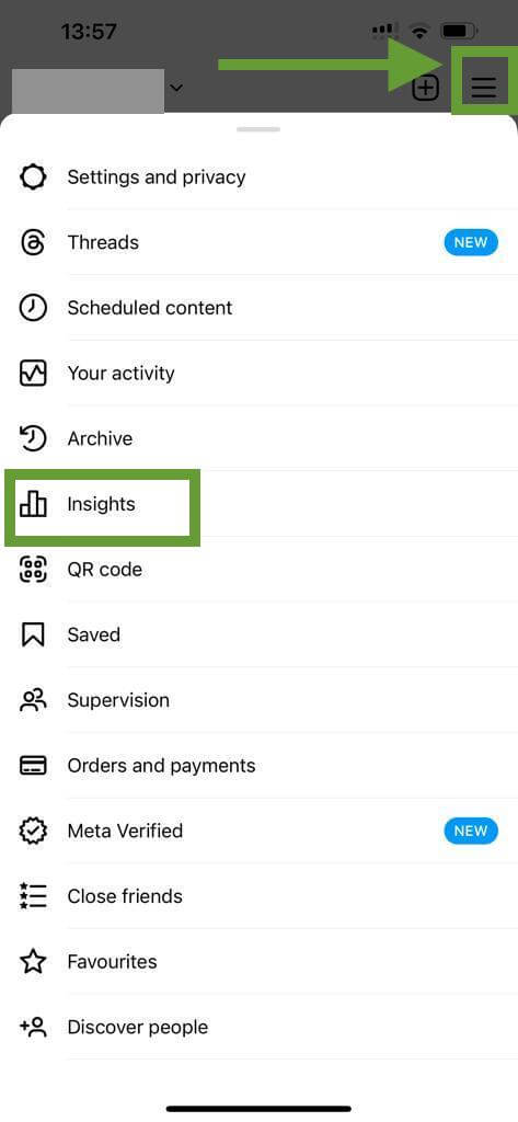 1 instagram insights mobile view
