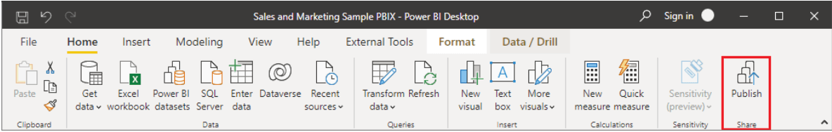 cómo publicar el servicio power bi