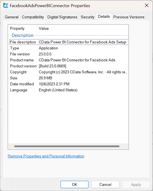2.1 facebook ads power bi cdata connector details