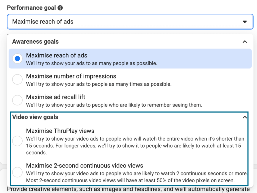 3 perfromance goals