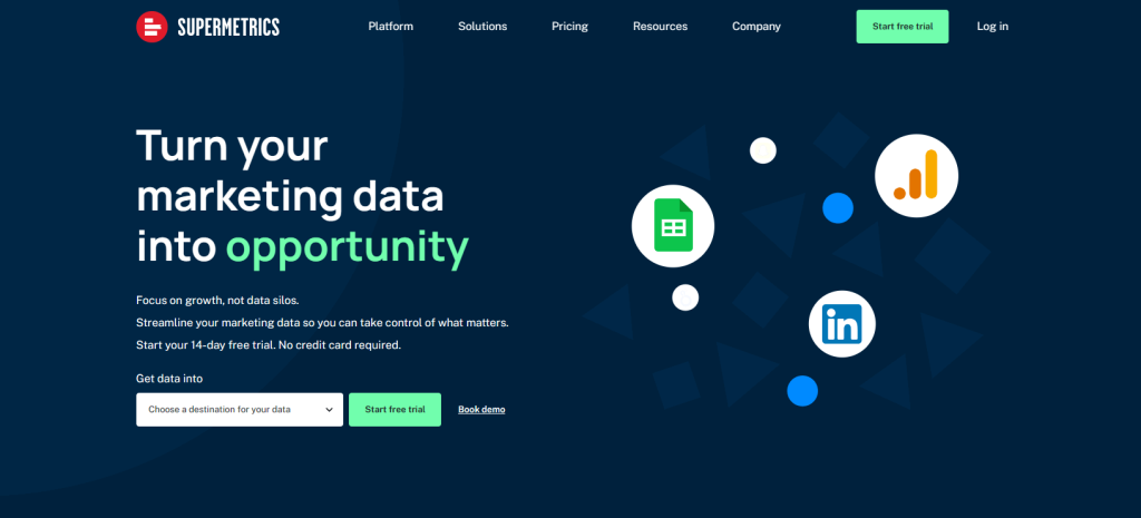 3 supermetrics homepage