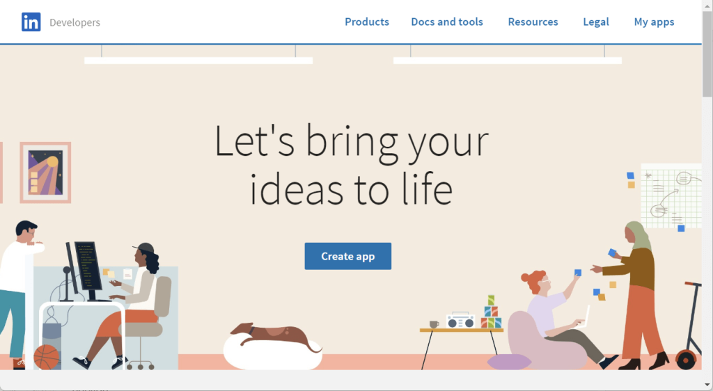 3.0 linked in create app