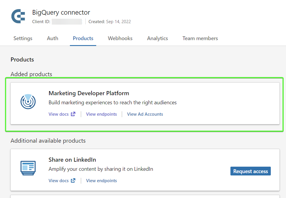 3.6 linkedin app marketing developer platform