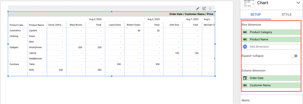 30 multiple rows and columns