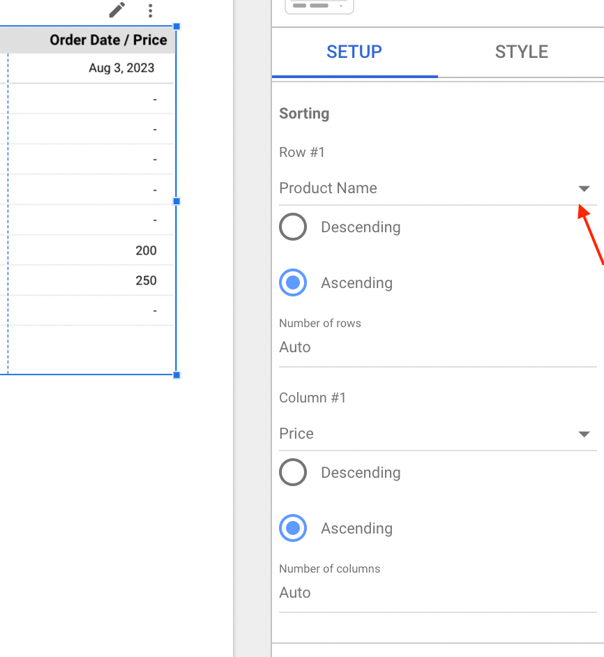 32 sorting settings