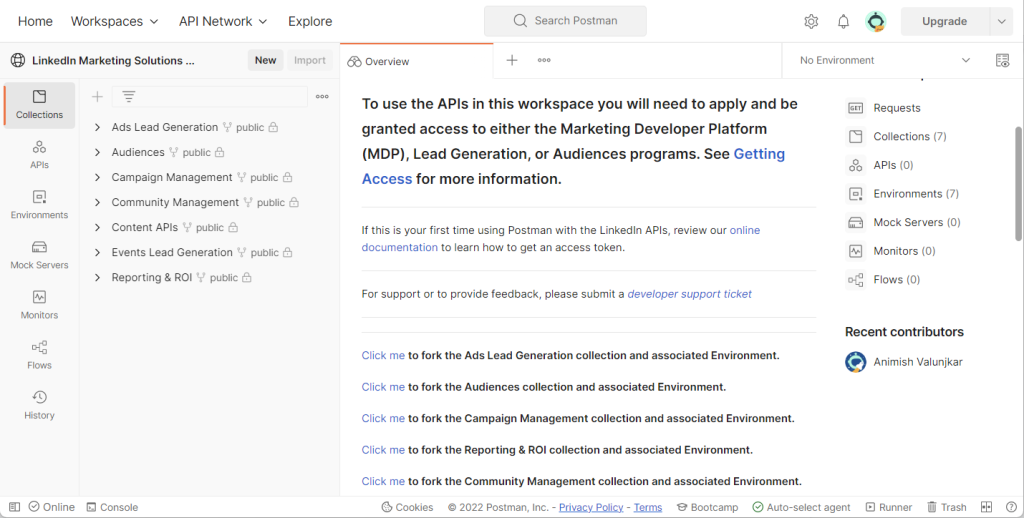 4.1 linkedin public postman workspaces 1