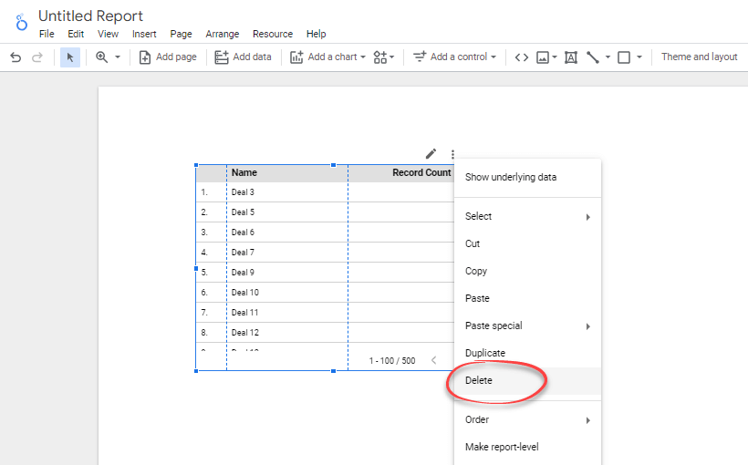 Figure 4.4.2. Deleting a table