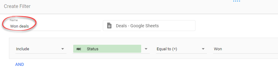 Figure 4.5.6. Adding a filter to the scorecard
