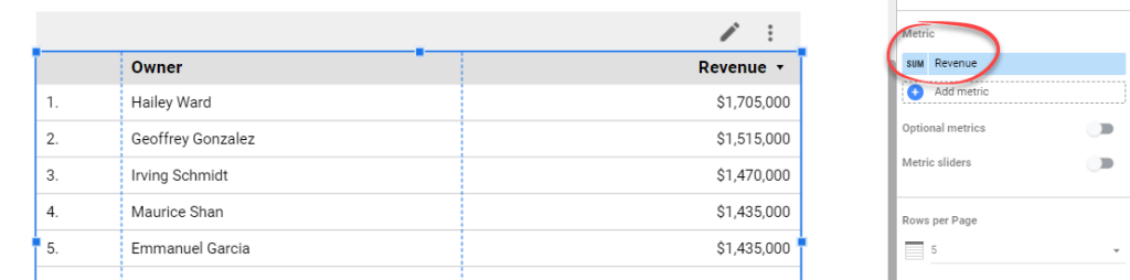Figure 4.7.4. Renaming the metric