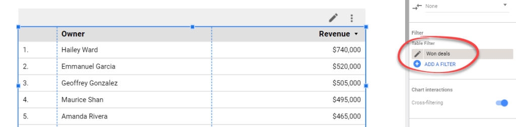 Figure 4.7.5. Adding a filter to the table