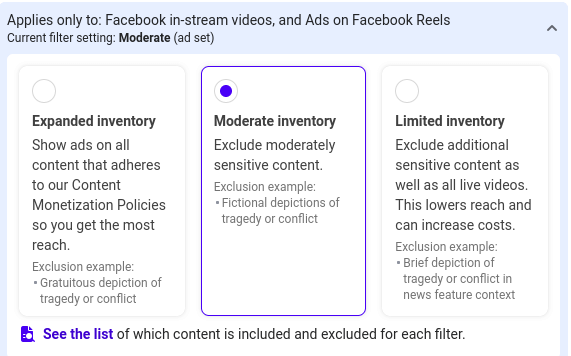 10 content exclusion filter