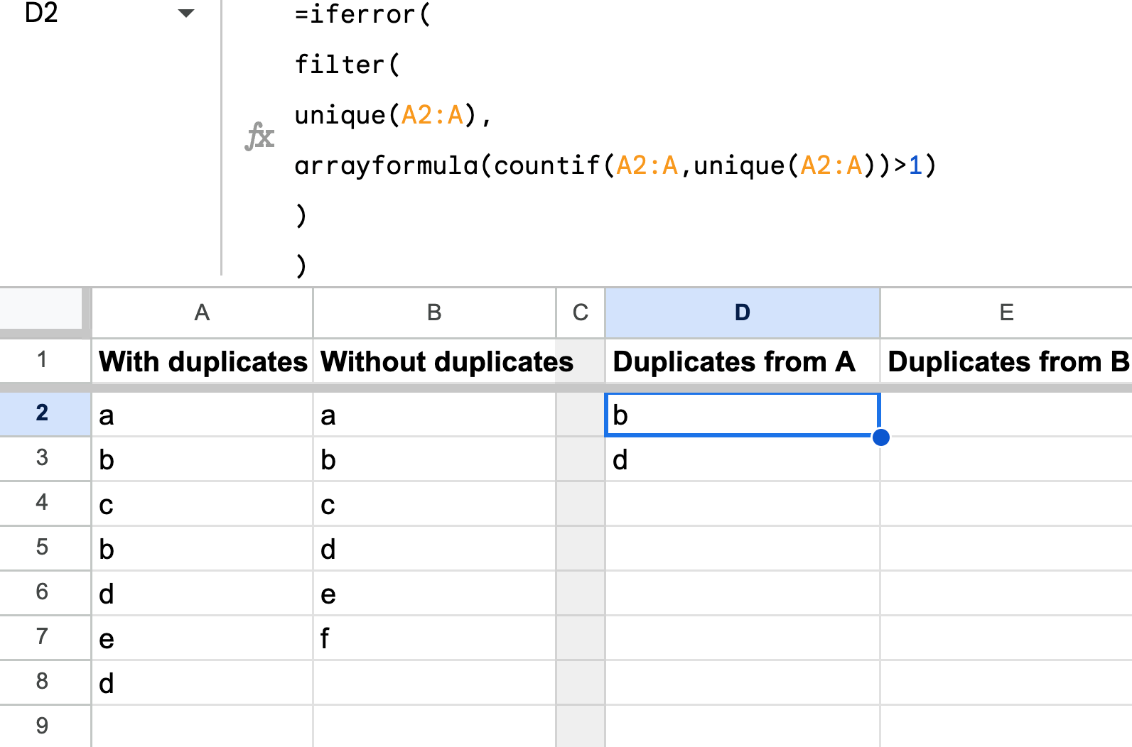 16 filter duplicates