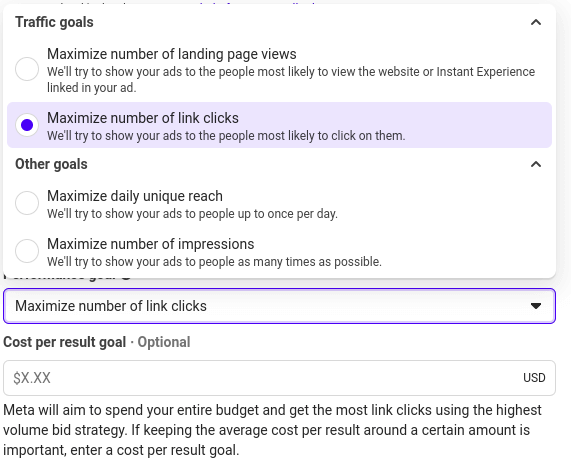 16 instagram performance goal