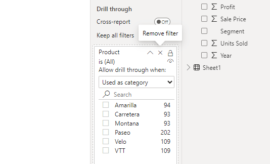 17 clear drillthrough filters