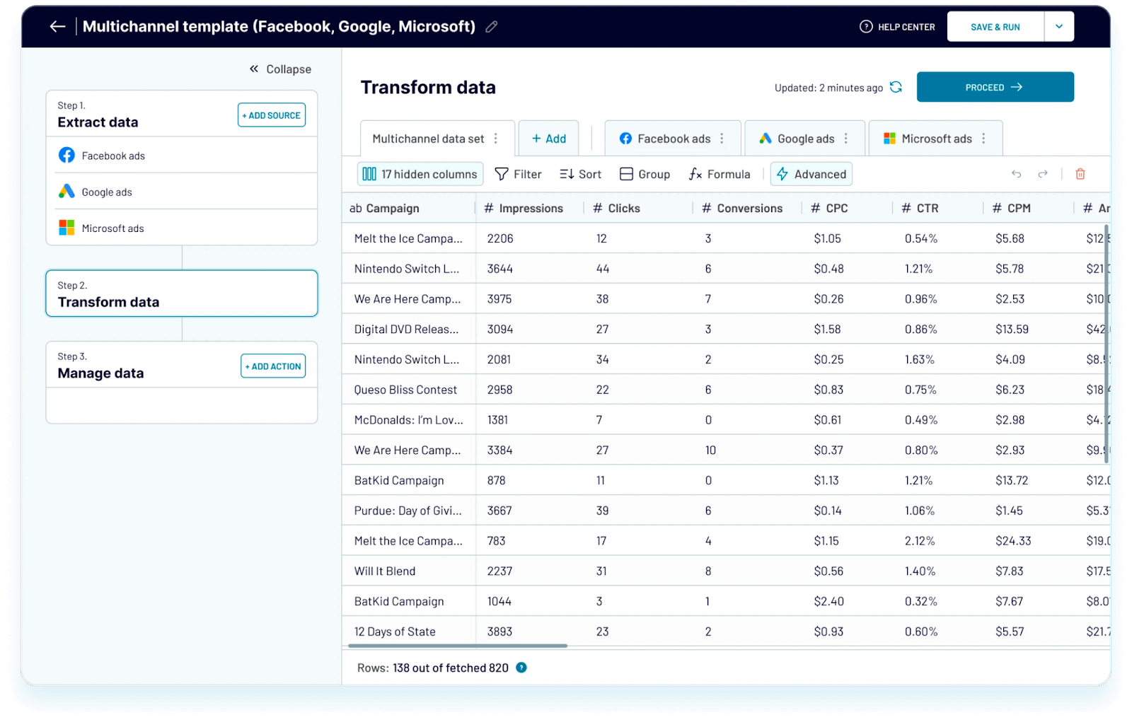 coupler.io transformar datos