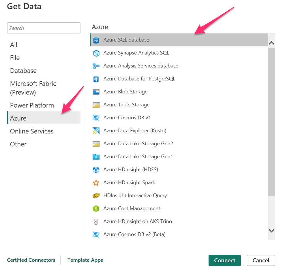 19 get data azure sql database