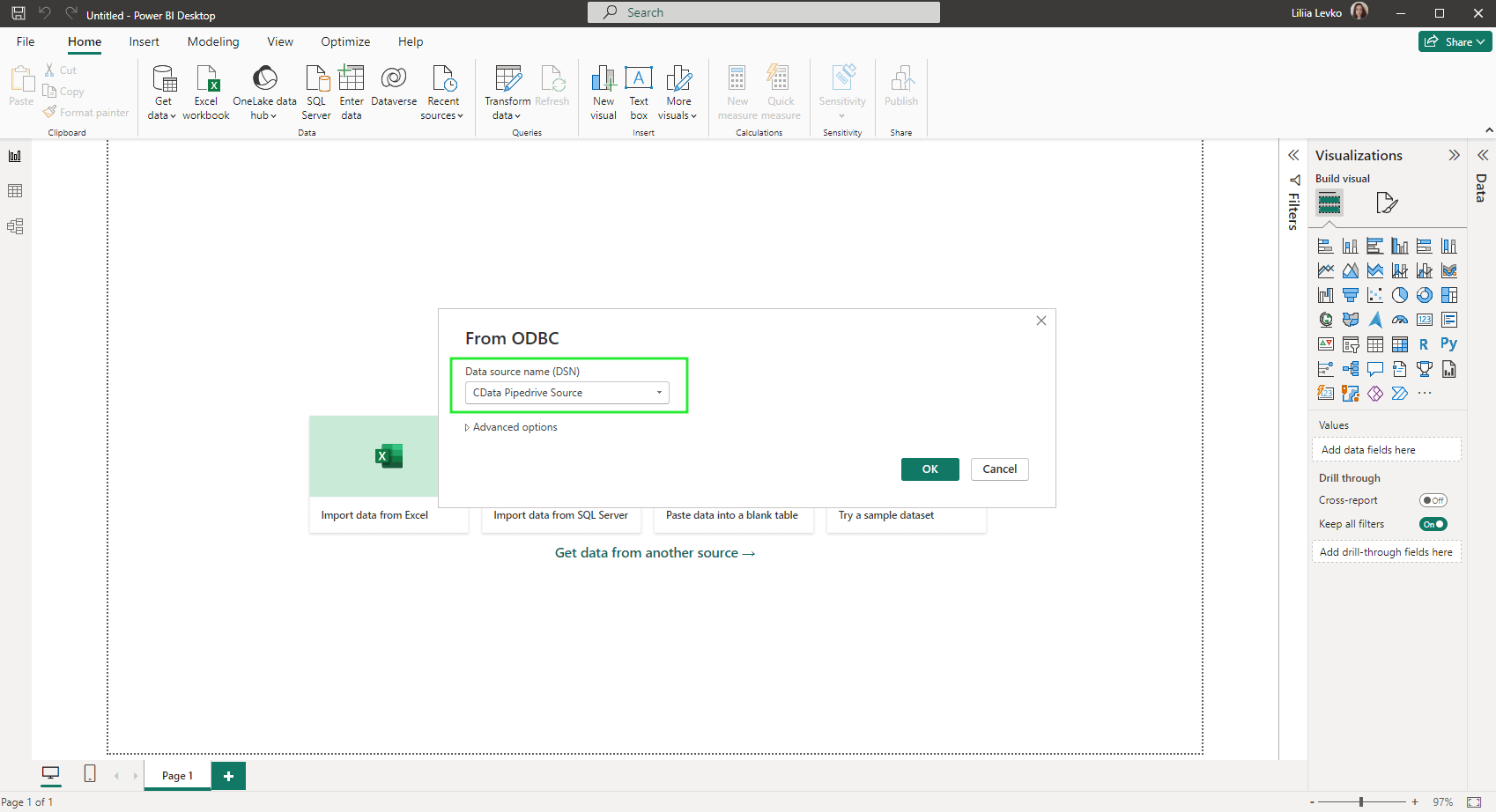 24 PowerBI ODBC Pipedrive