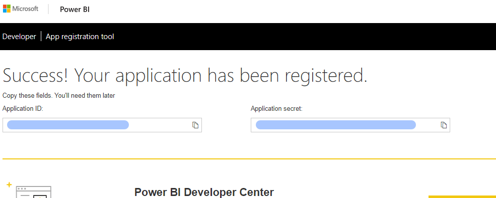 4 app registered successful