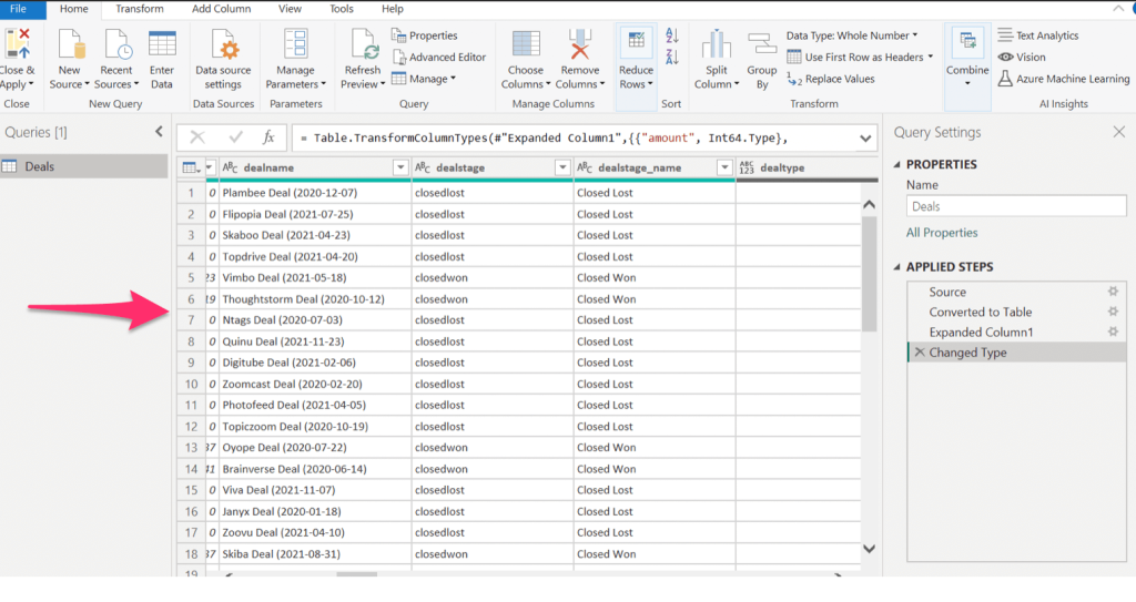 9 hubspot data power query editor
