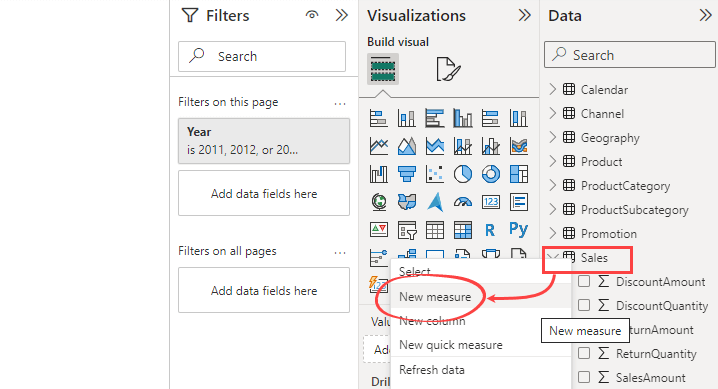 Figure 6.1. Adding a new measure