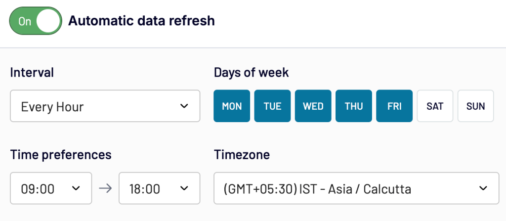automated data refresh