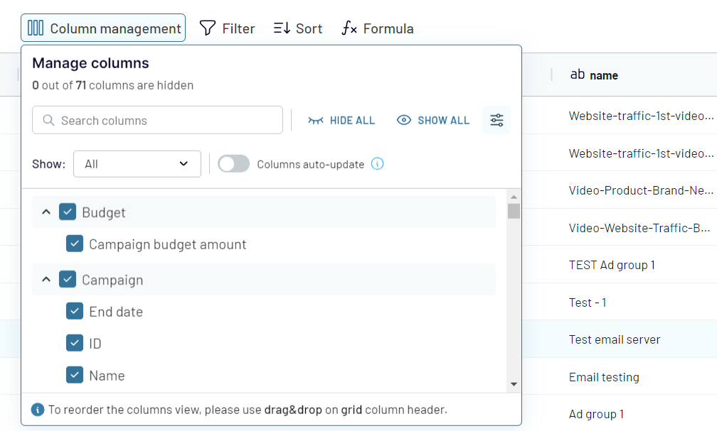 google sheets transform
