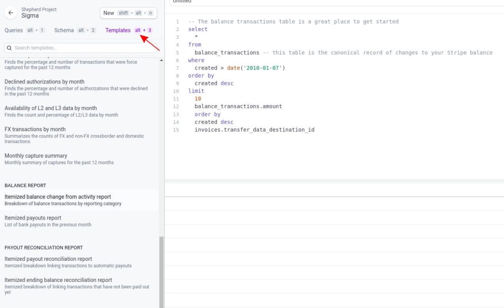10.export data Stripe Sigma step2