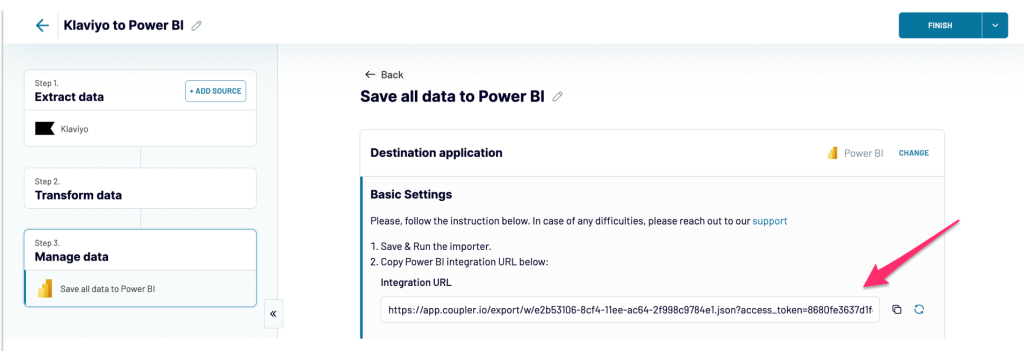 11 copy integration url