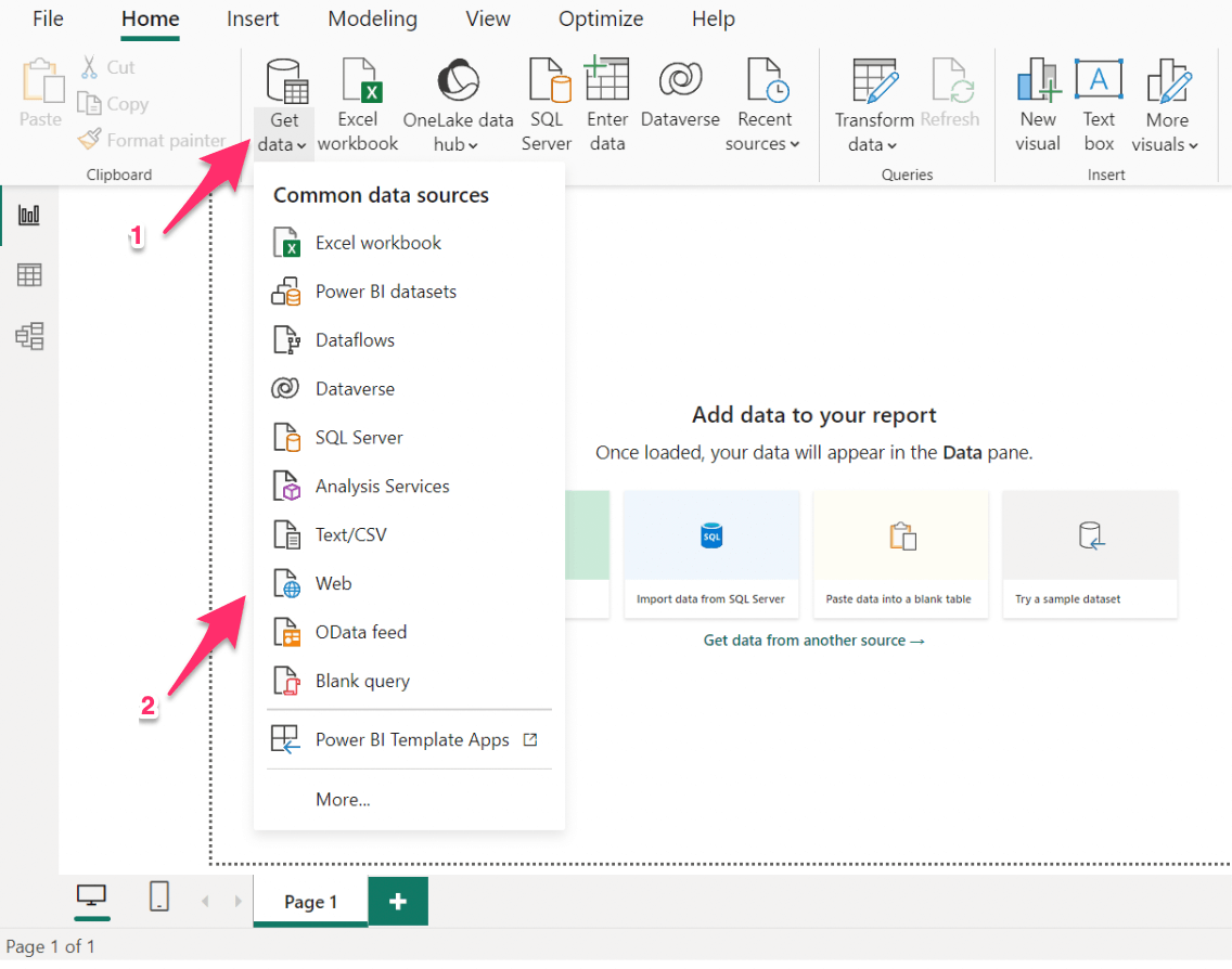 12 Power BI obtener datos web
