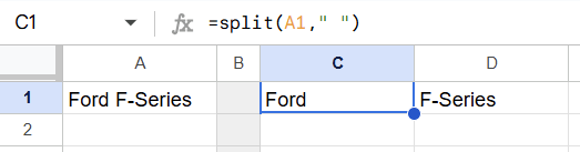 2.1.split formula google sheets example
