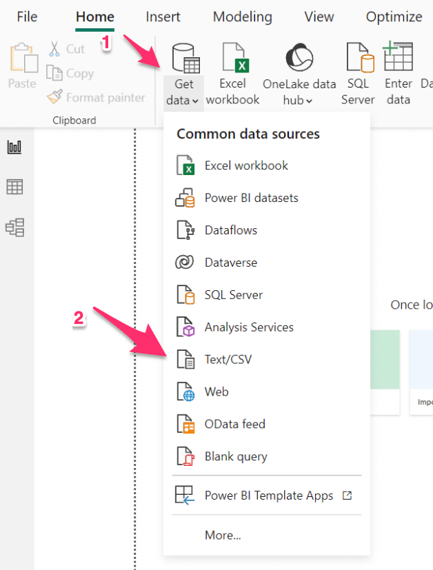 20 power bi get data text csv