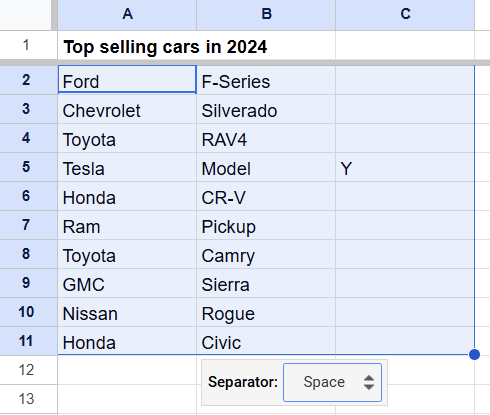 3.1.split data google sheets cases