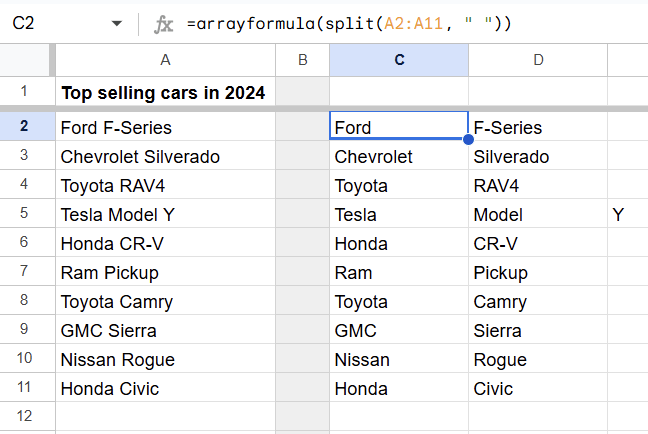 3.2.split data google sheets cases