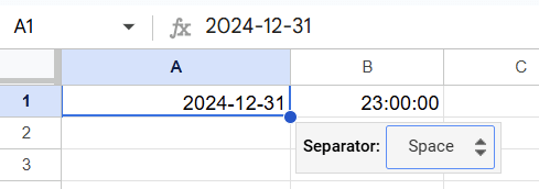 3.3.split data google sheets date