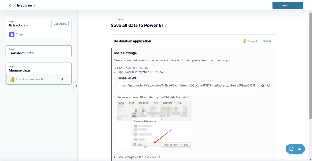 3.step3 manage data stripe power bi