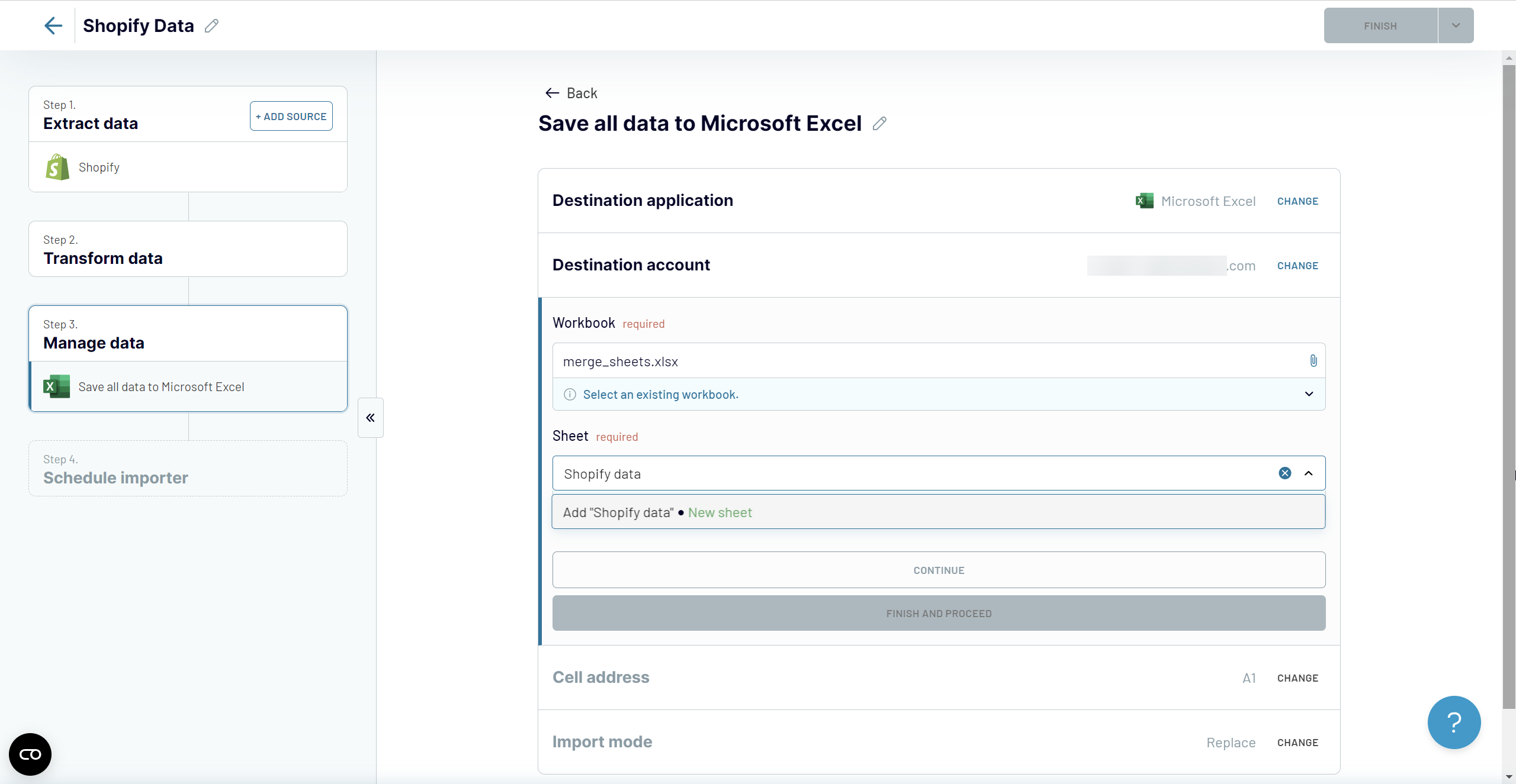 6.shopify power bi via excel