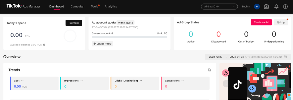 1 tiktok ads manager overview