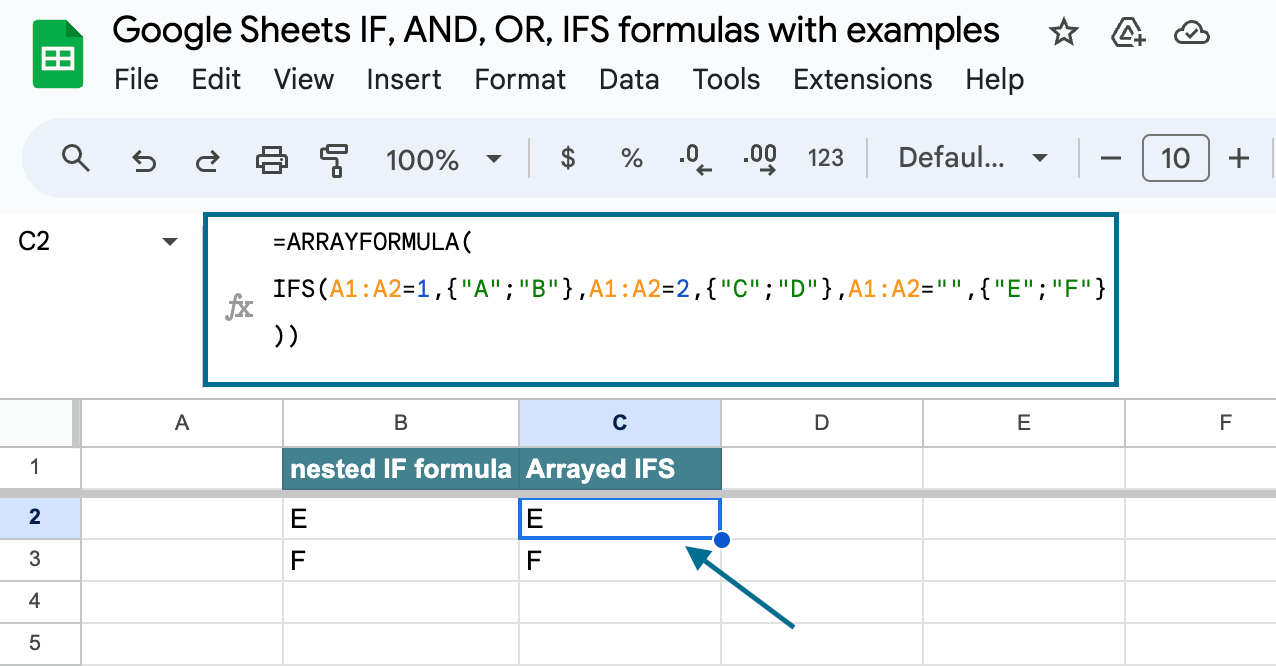 17 arrayed ifs comparison