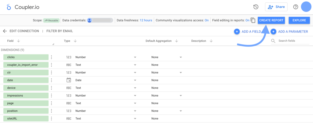 6 create a report from data source