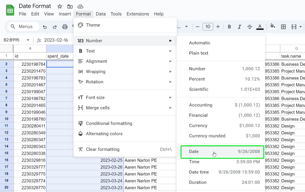6.1 change back default date format