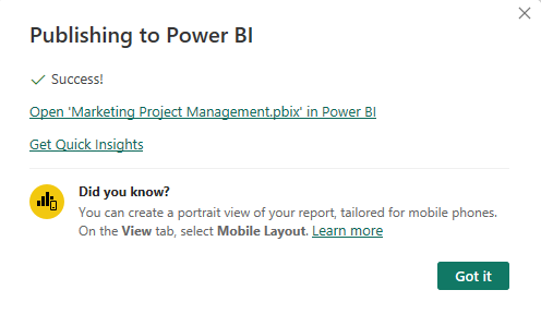 7 publish to powerbi