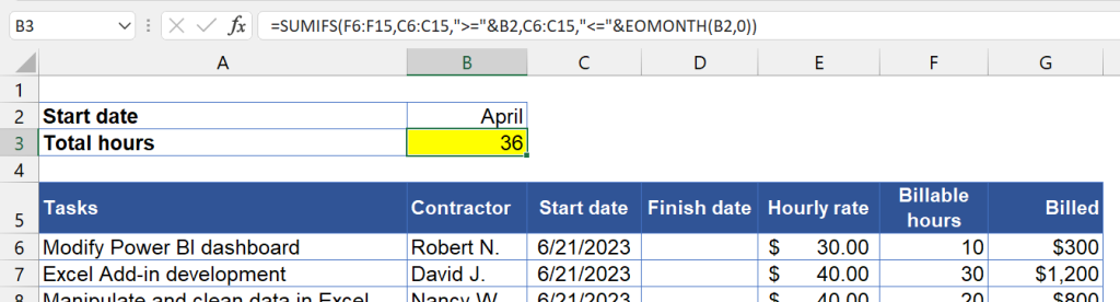 Figure 4 3 4 Sum by month formula